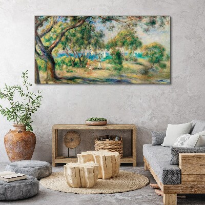 Summer landscape by the water Canvas print