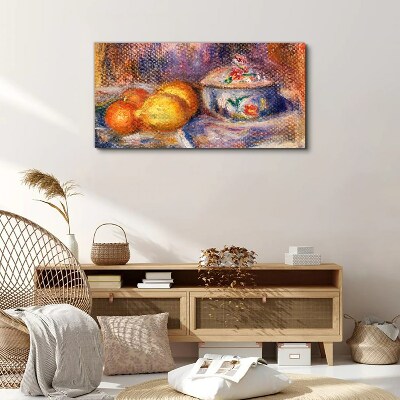 Still life with lemons Canvas print