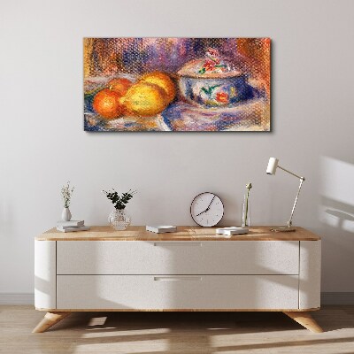 Still life with lemons Canvas print