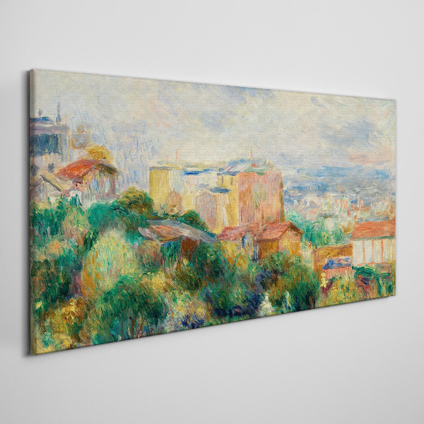 Cityscape in pastel tones Canvas print