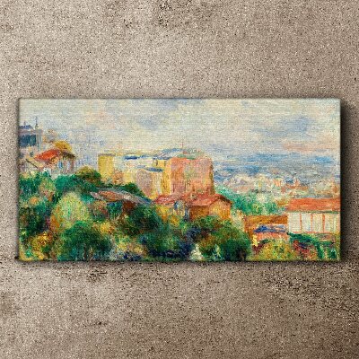 Cityscape in pastel tones Canvas print