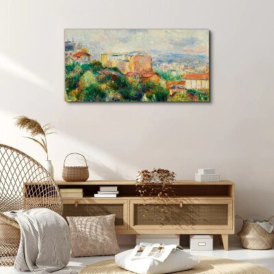 Cityscape in pastel tones Canvas print