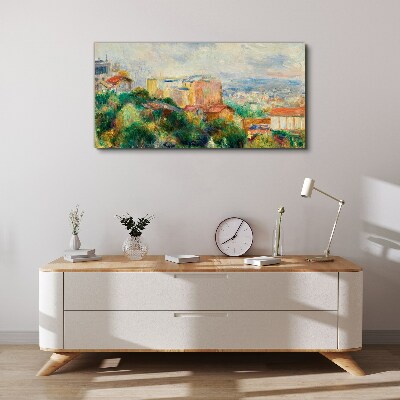 Cityscape in pastel tones Canvas print