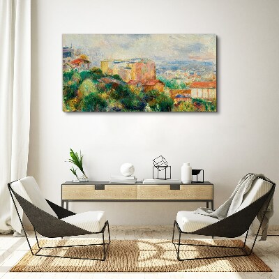 Cityscape in pastel tones Canvas print
