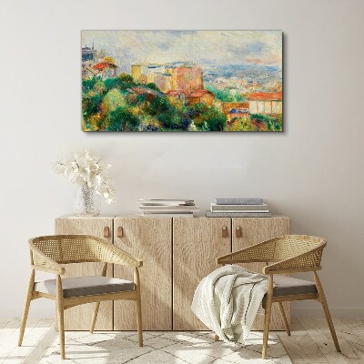 Cityscape in pastel tones Canvas print