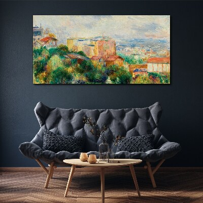 Cityscape in pastel tones Canvas print