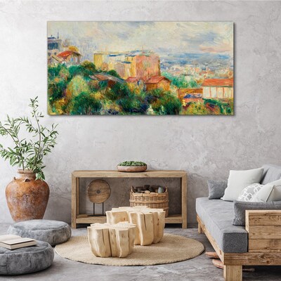 Cityscape in pastel tones Canvas print