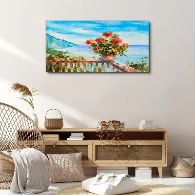 Flowers by the sea Canvas print