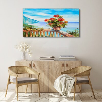 Flowers by the sea Canvas print