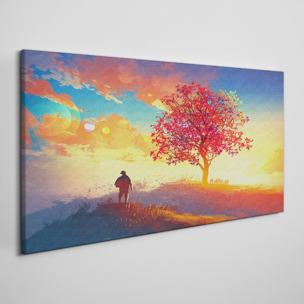 A walk in a colorful landscape Canvas print