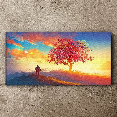 A walk in a colorful landscape Canvas print
