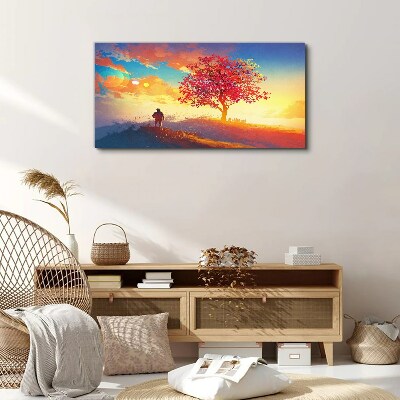 A walk in a colorful landscape Canvas print