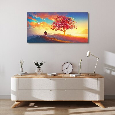 A walk in a colorful landscape Canvas print