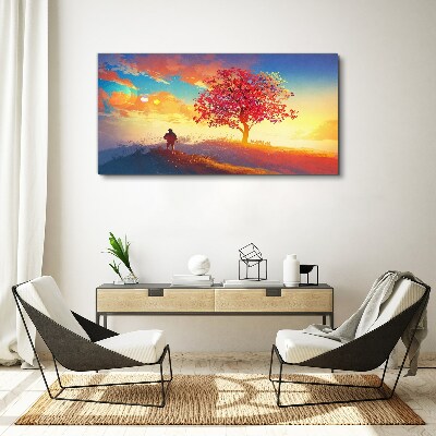 A walk in a colorful landscape Canvas print