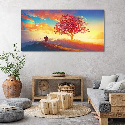 A walk in a colorful landscape Canvas print