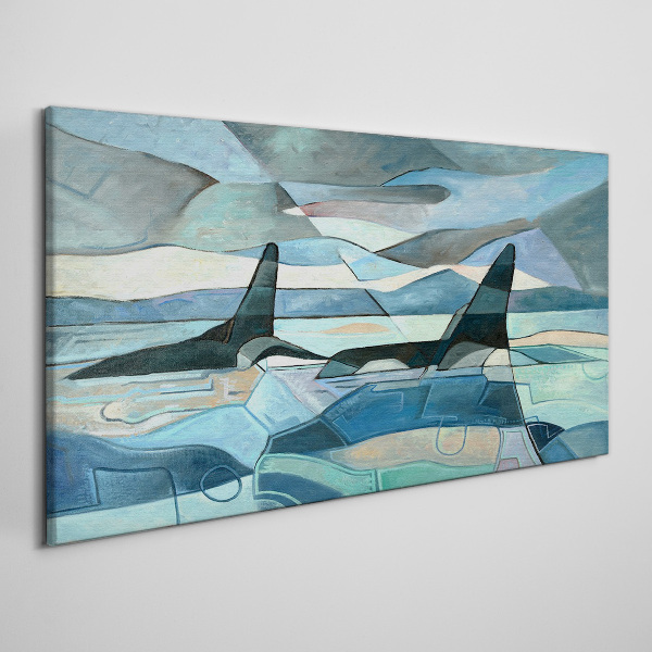 Orcs in abstract space Canvas print