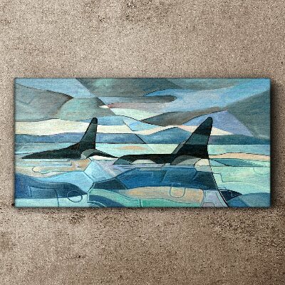 Orcs in abstract space Canvas print