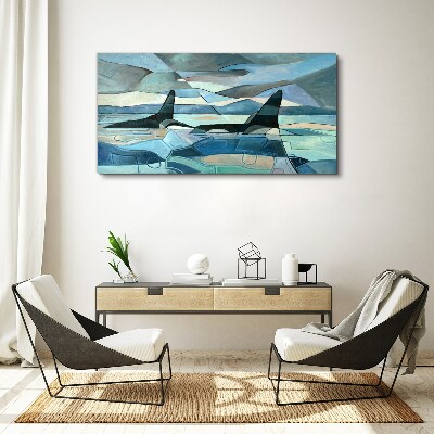 Orcs in abstract space Canvas print
