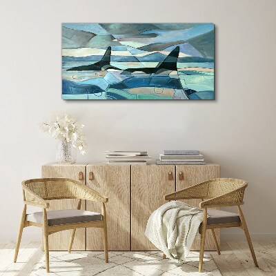 Orcs in abstract space Canvas print