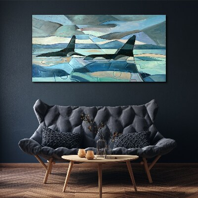 Orcs in abstract space Canvas print