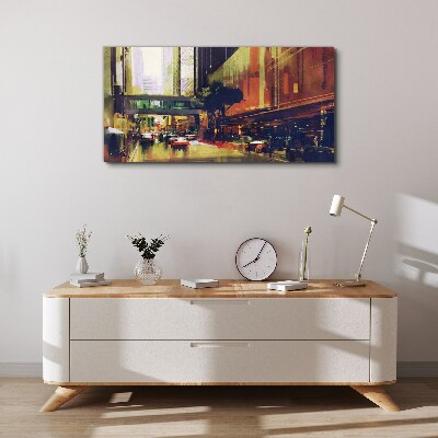 A street in the hustle and bustle of the city Canvas print