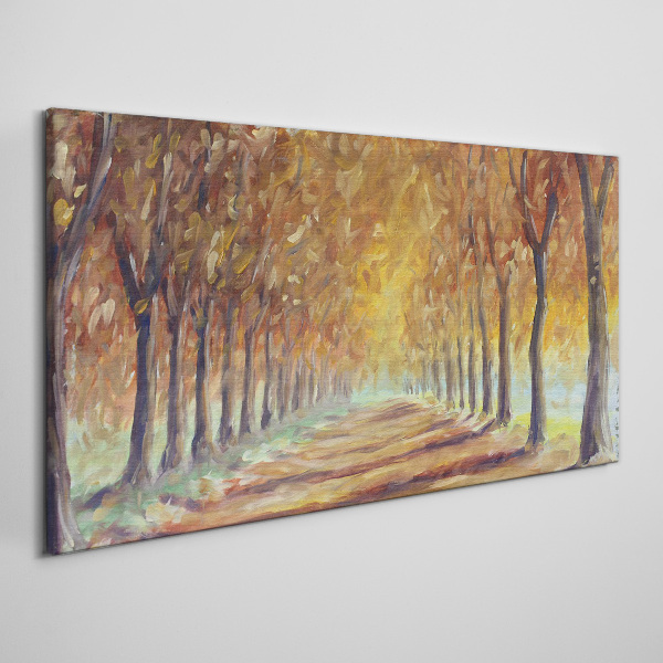 Autumn tree alley Canvas print
