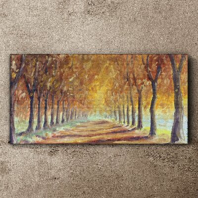 Autumn tree alley Canvas print