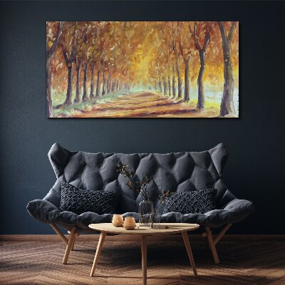 Autumn tree alley Canvas print