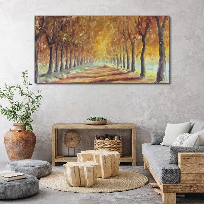 Autumn tree alley Canvas print