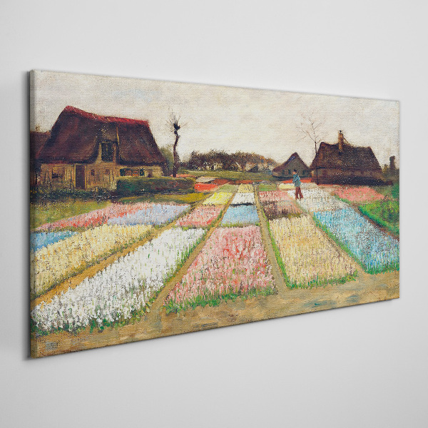 Spring tulip fields Canvas print