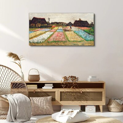 Spring tulip fields Canvas print