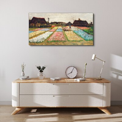 Spring tulip fields Canvas print