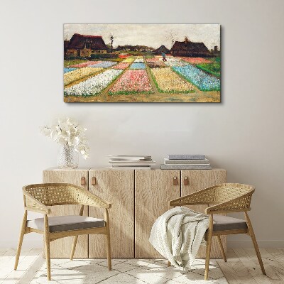 Spring tulip fields Canvas print