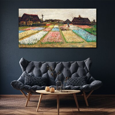 Spring tulip fields Canvas print