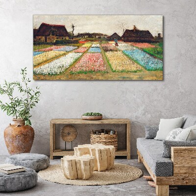 Spring tulip fields Canvas print