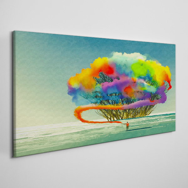 A colorful dream about a tree Canvas print