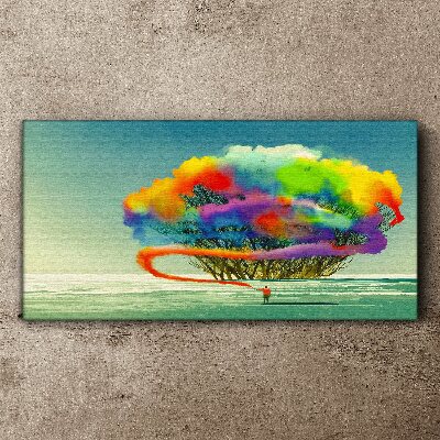 A colorful dream about a tree Canvas print