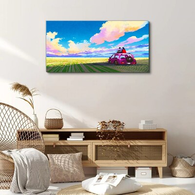 A journey through colorful scenery Canvas print