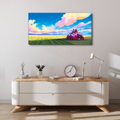 A journey through colorful scenery Canvas print