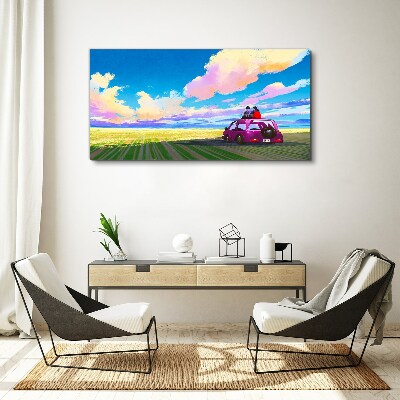A journey through colorful scenery Canvas print