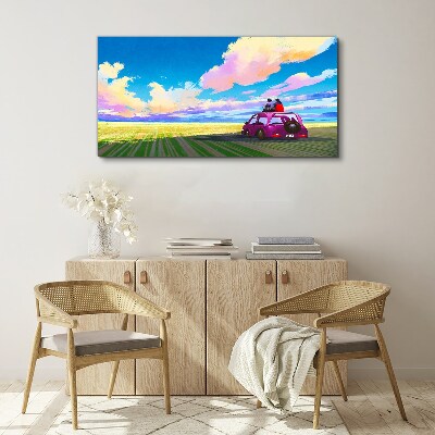 A journey through colorful scenery Canvas print