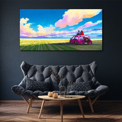 A journey through colorful scenery Canvas print