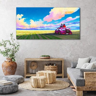 A journey through colorful scenery Canvas print