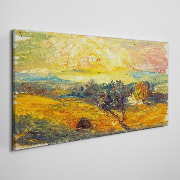 Golden fields under the sun Canvas print