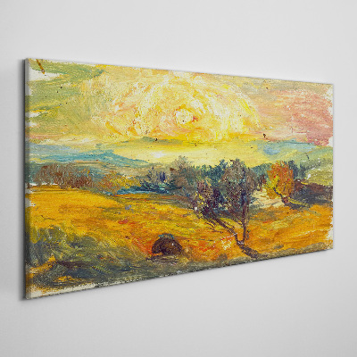 Golden fields under the sun Canvas print