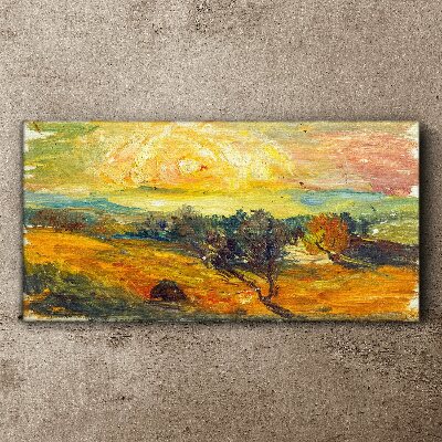 Golden fields under the sun Canvas print