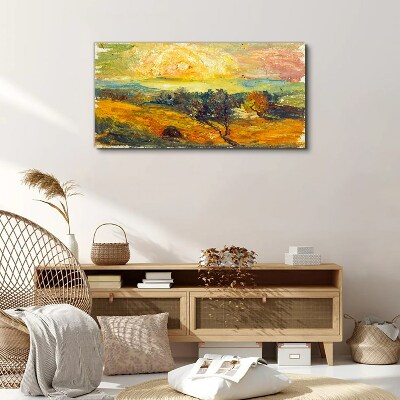 Golden fields under the sun Canvas print