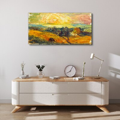 Golden fields under the sun Canvas print