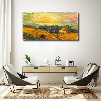 Golden fields under the sun Canvas print