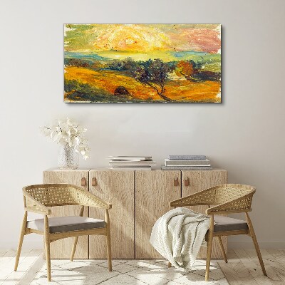 Golden fields under the sun Canvas print